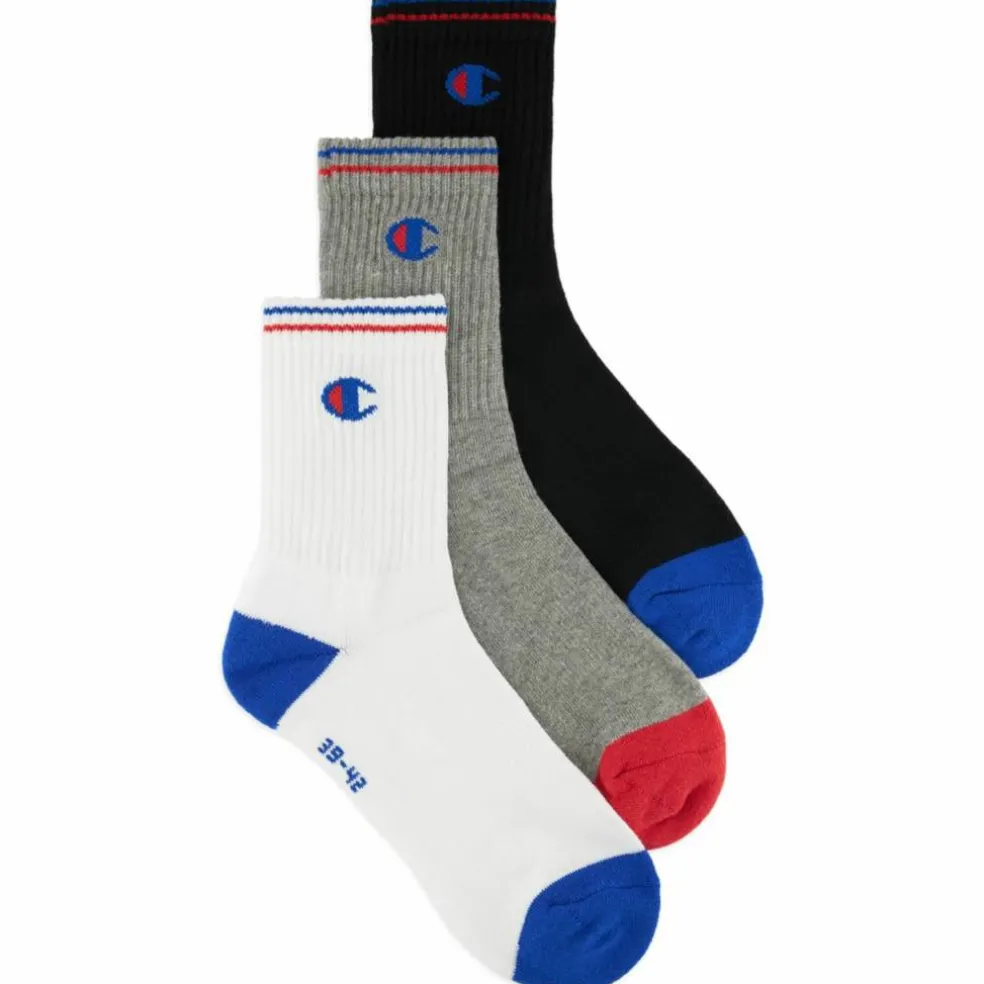 3-er Pack Crew Herren Socken