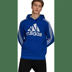 Essentials Fleece 3-Streifen Logo Hoodie Herren Kapuzensweater