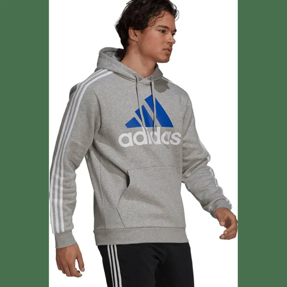 Essentials Fleece 3-Streifen Logo Hoodie Herren Kapuzensweater