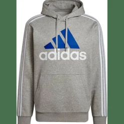 Essentials Fleece 3-Streifen Logo Hoodie Herren Kapuzensweater
