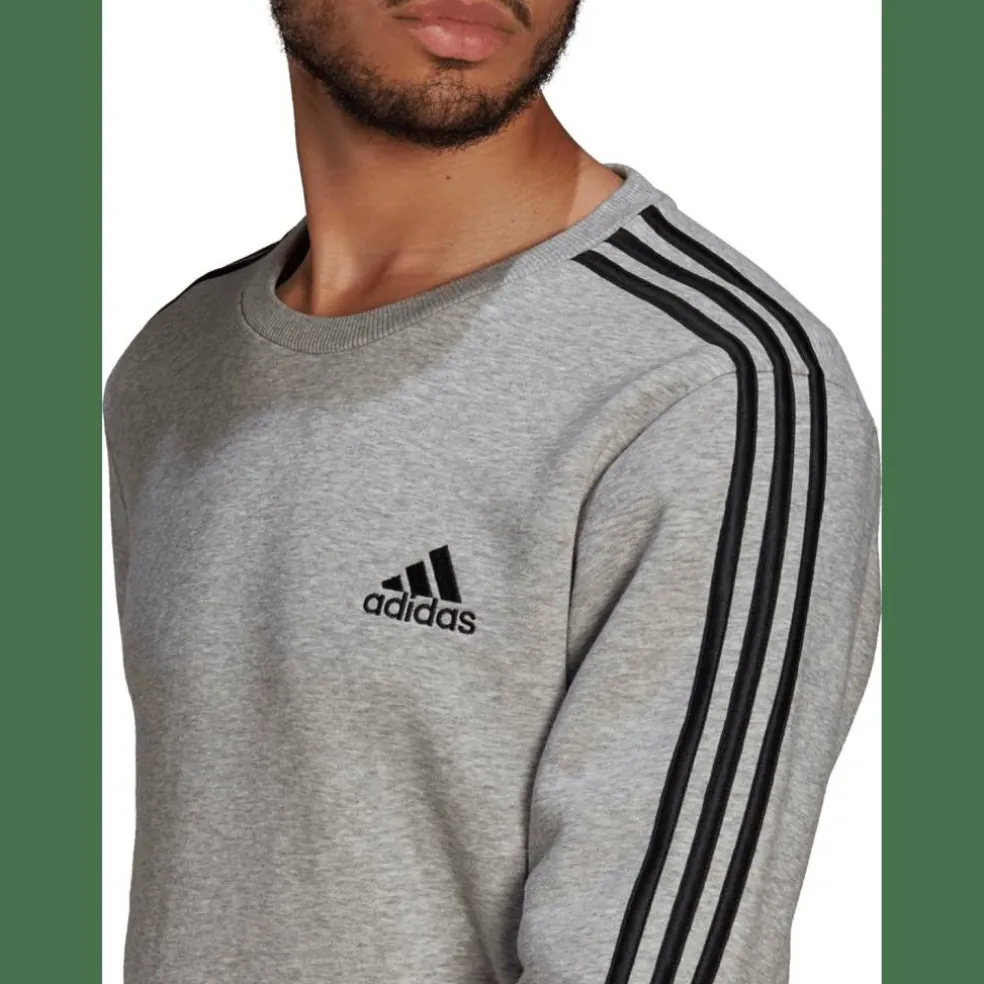 Essentials Fleece 3-Streifen Sweatshirt Herren Sweatshirt