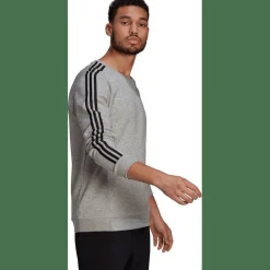 Essentials Fleece 3-Streifen Sweatshirt Herren Sweatshirt