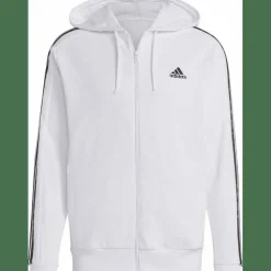 Essentials French Terry 3-Streifen Kapuzenjacke Herren Kapuzensweater