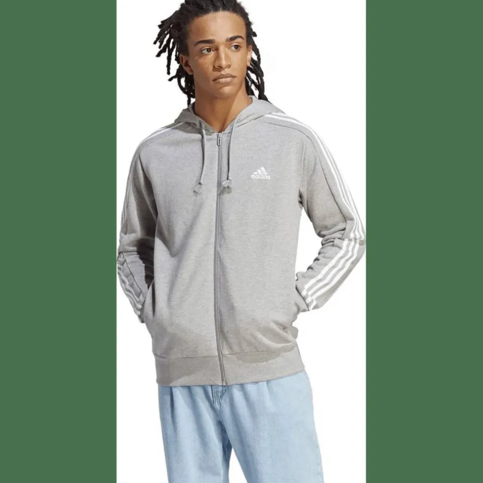 Essentials French Terry 3-Streifen Kapuzensweater Herren Kapuzensweater