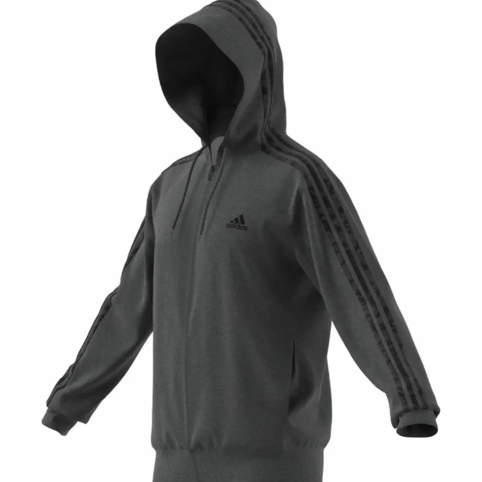Essentials French Terry 3-Streifen Kapuzensweater Herren Kapuzensweater