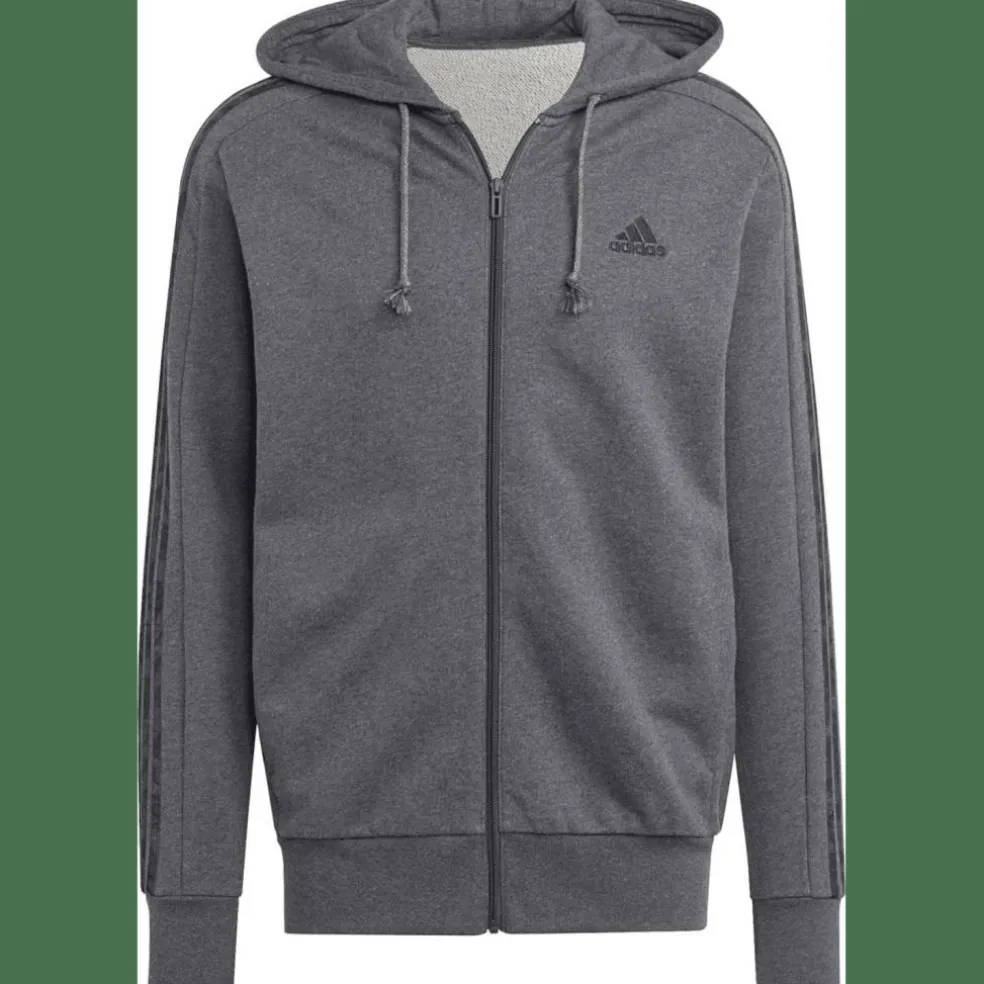 Essentials French Terry 3-Streifen Kapuzensweater Herren Kapuzensweater