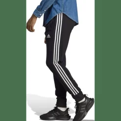 Essentials French Terry Tapered Cuff 3-Streifen Herren Hose