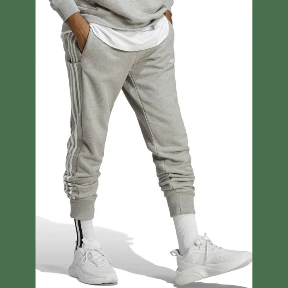 Essentials French Terry Tapered Cuff 3-Streifen Herren Hose