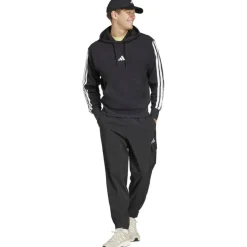 Essentials 3-Streifen French Terry Herren Kapuzensweater