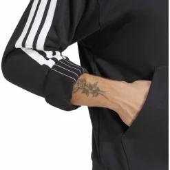 Essentials 3-Streifen French Terry Herren Kapuzensweater
