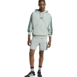 Essentials 3-Streifen French Terry Herren Kapuzensweater
