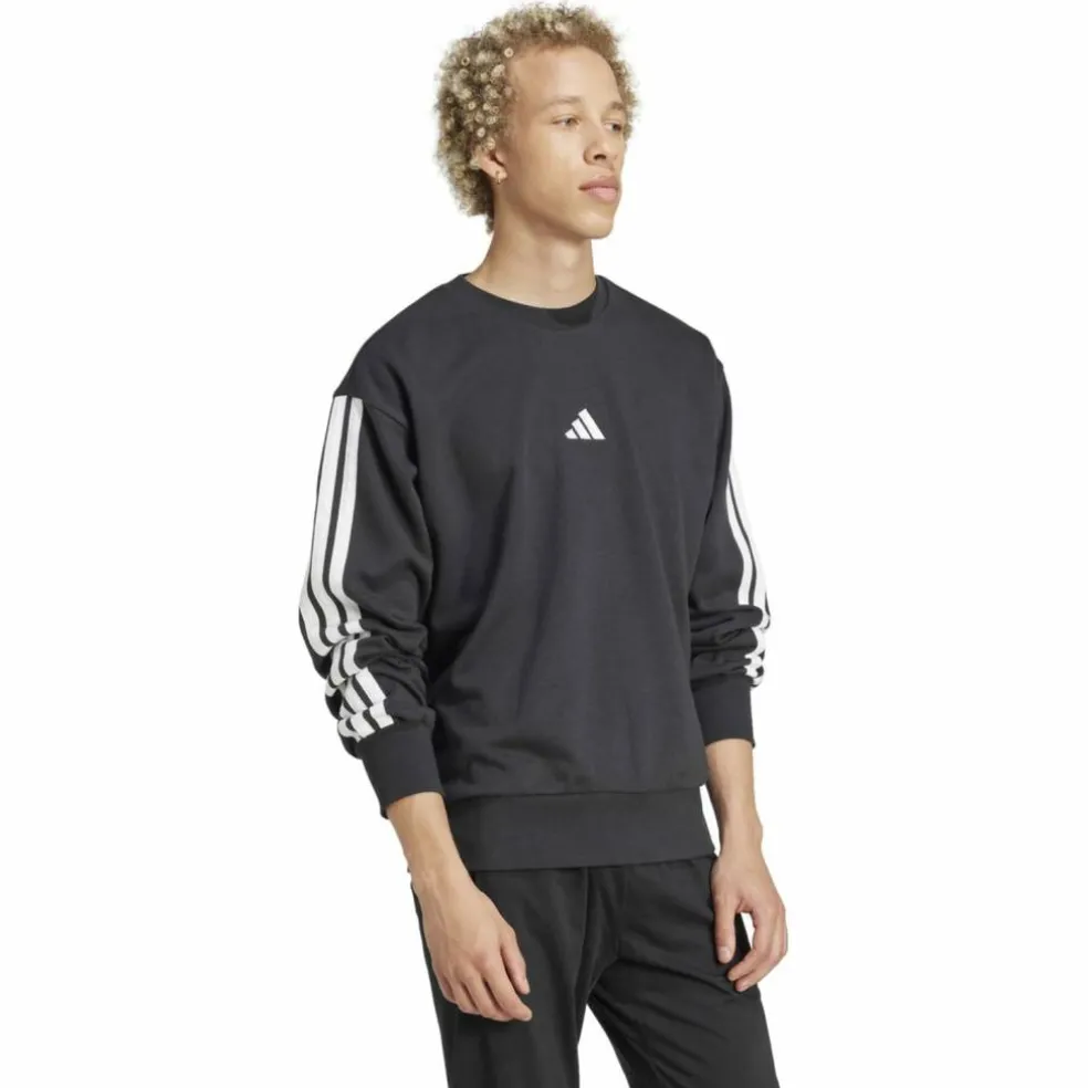 Essentials 3-Streifen French Terry Herren Sweatshirt