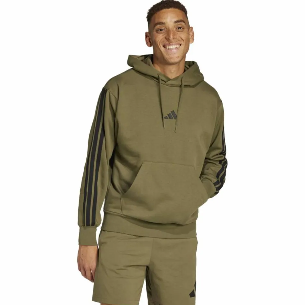 Essentials 3-Streifen Herren Kapuzensweater