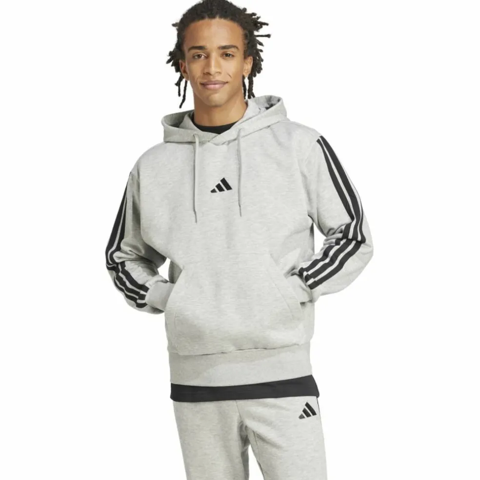 Essentials 3-Streifen Herren Kapuzensweater