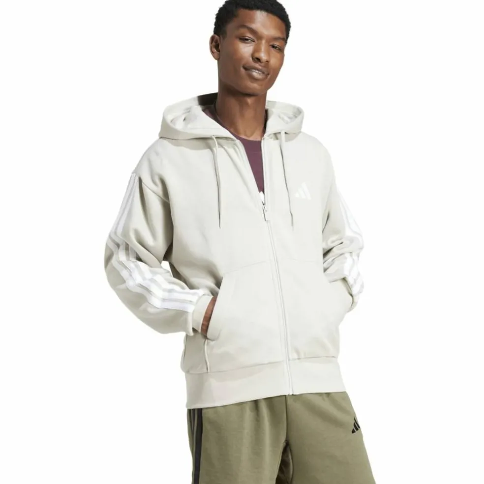 Essentials 3-Streifen Herren Kapuzensweater