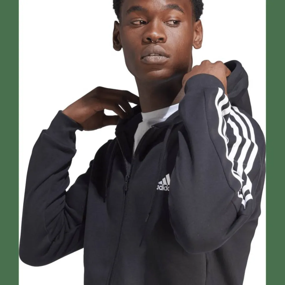 Essentials 3-Streifen Kapuzenjacke Herren Kapuzensweater