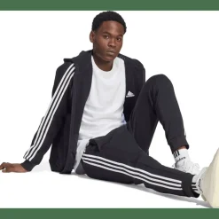 Essentials 3-Streifen Kapuzenjacke Herren Kapuzensweater