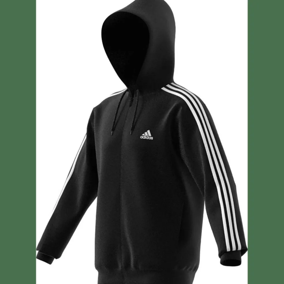 Essentials 3-Streifen Kapuzenjacke Herren Kapuzensweater