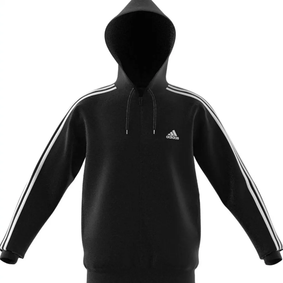 Essentials 3-Streifen Kapuzenjacke Herren Kapuzensweater