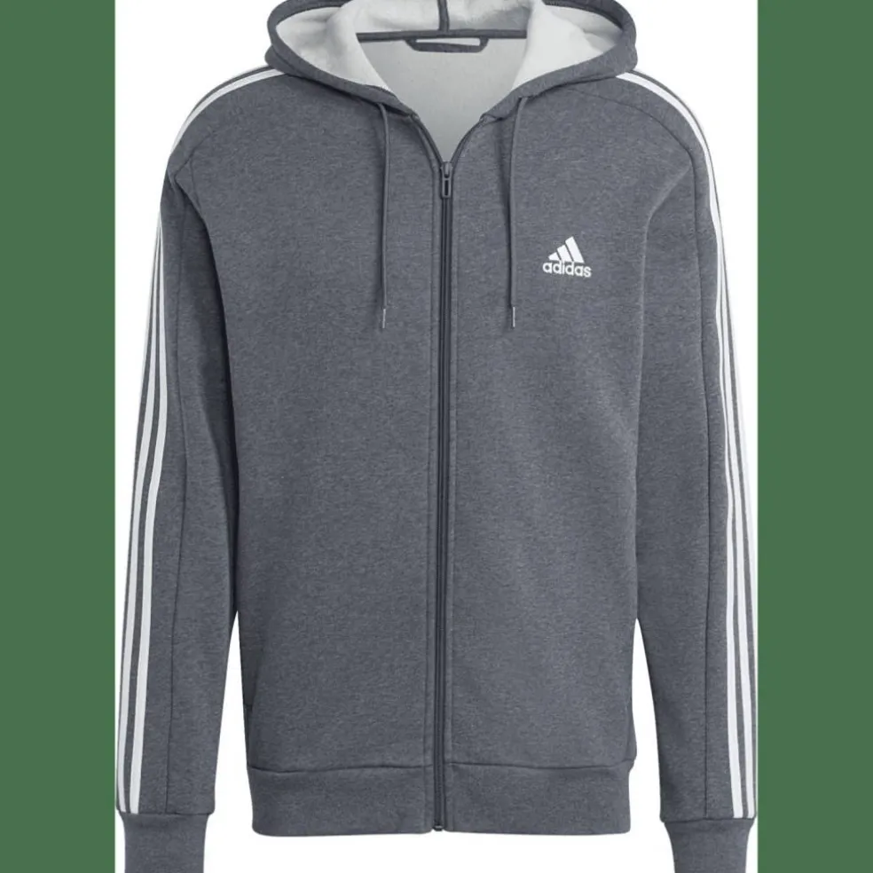 Essentials 3-Streifen Kapuzenjacke Herren Kapuzensweater