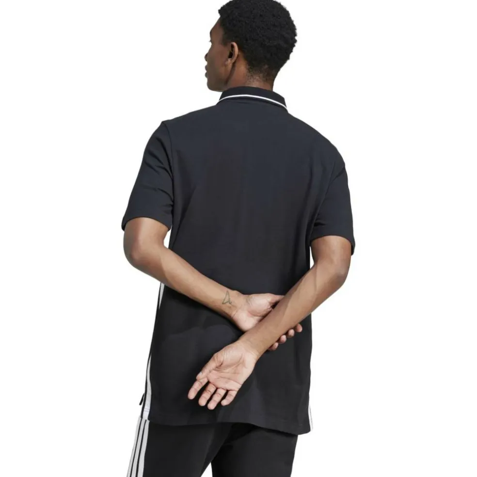 Essentials 3-Streifen Piqué Herren Poloshirt