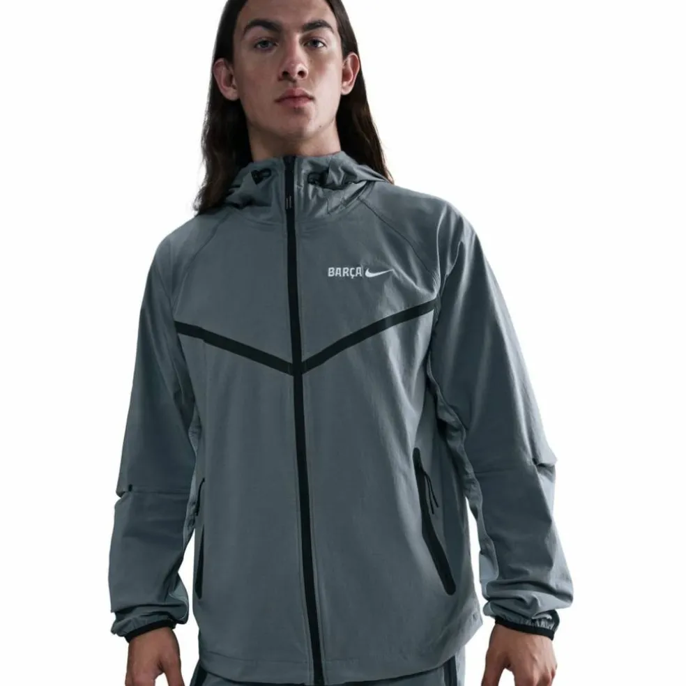 FC Barcelona Tech Windrunner Full-Zip Woven Herren Fußballjacke