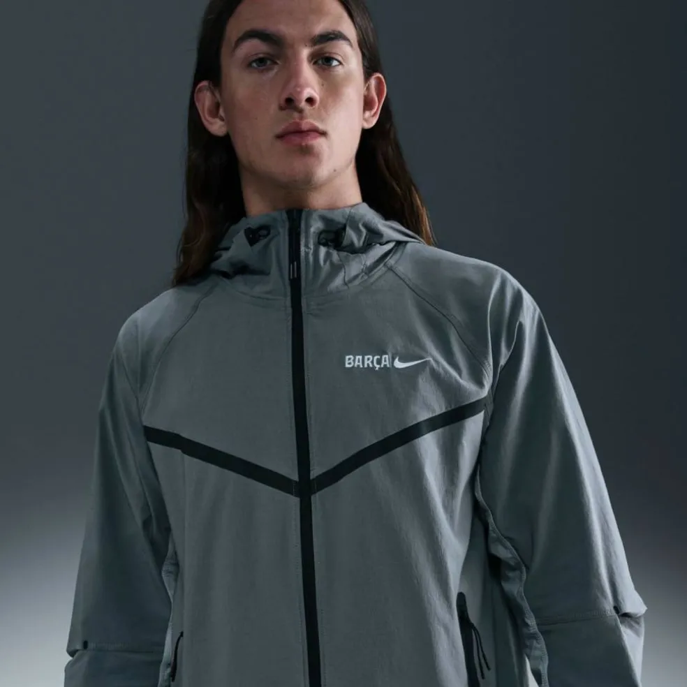 FC Barcelona Tech Windrunner Full-Zip Woven Herren Fußballjacke