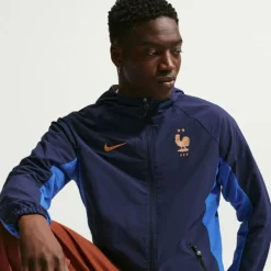 Frankfreich AwayF Woven Herren Fußballjacke