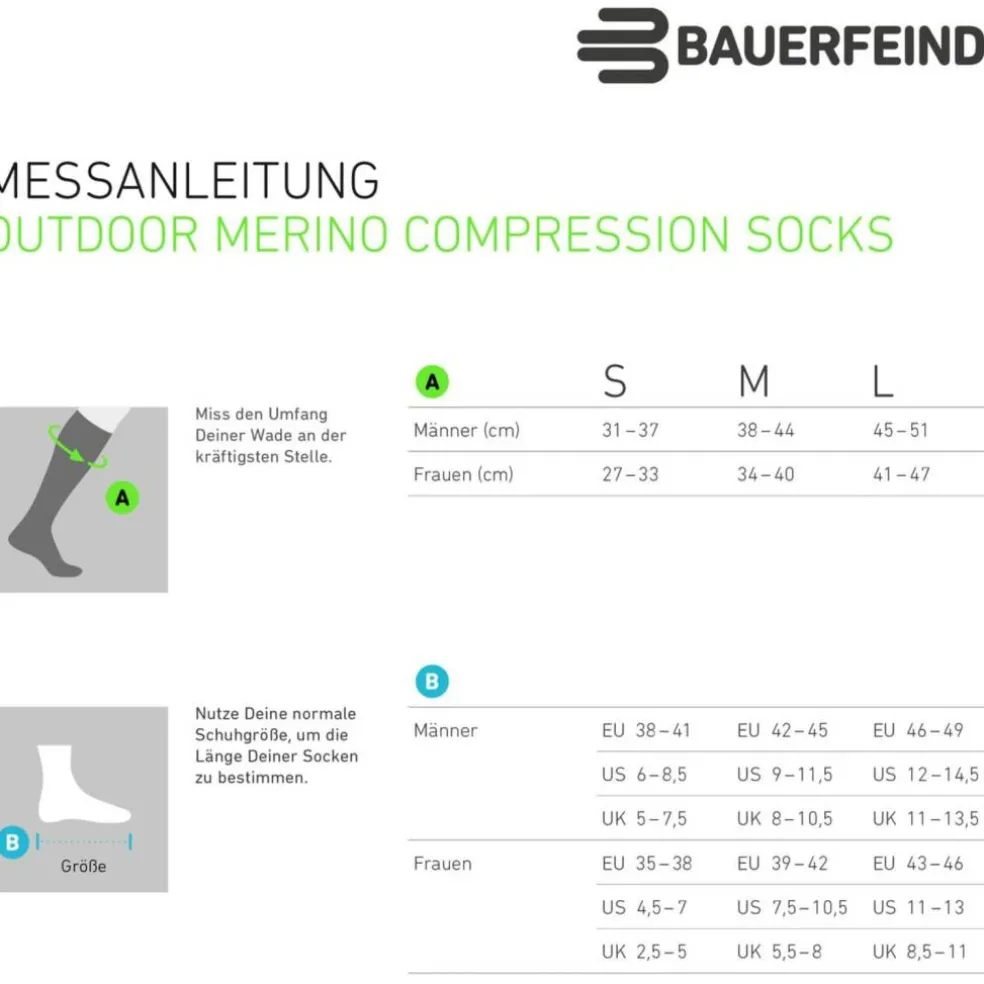 Outdoor Merino Compression Herren Strümpfe