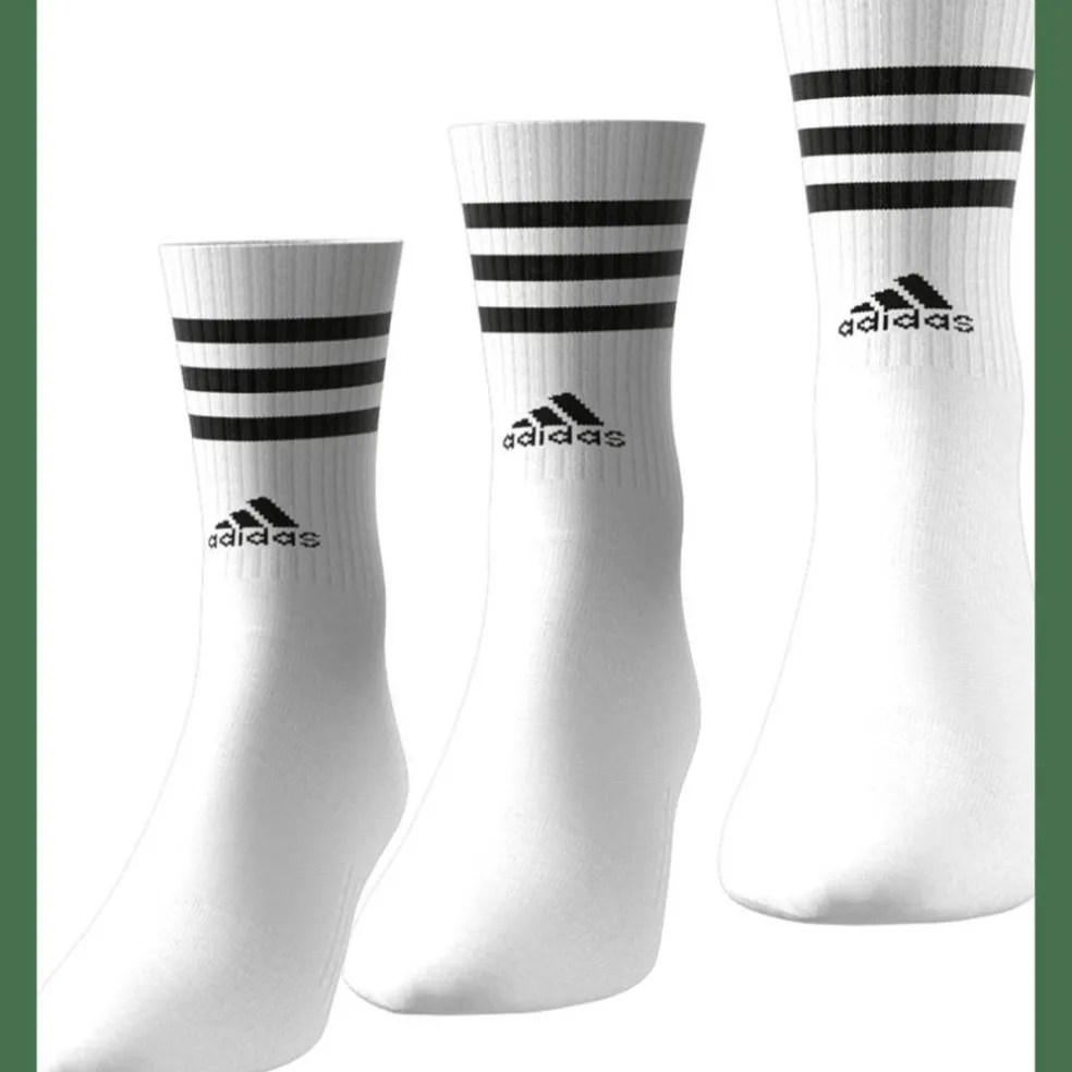 3-Streifen Cushioned Crew 3er-Pack Unisex Socken