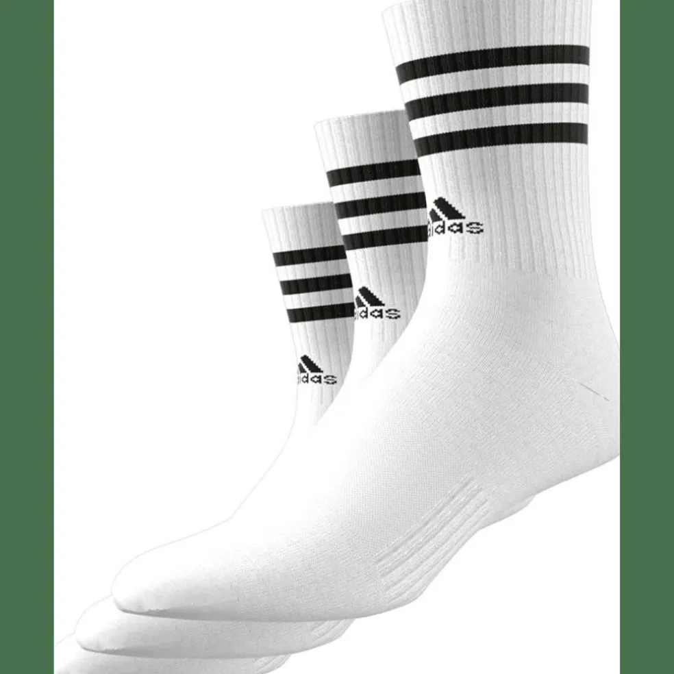3-Streifen Cushioned Crew 3er-Pack Unisex Socken