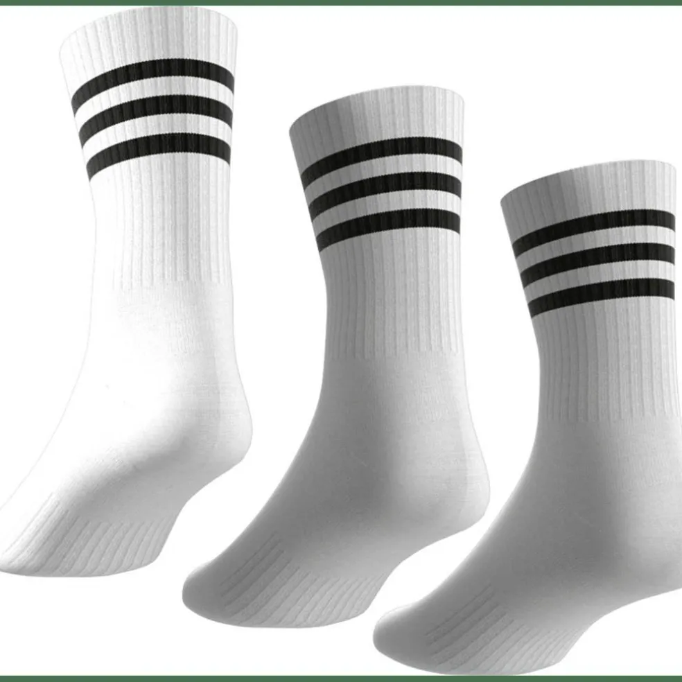 3-Streifen Cushioned Crew 3er-Pack Unisex Socken