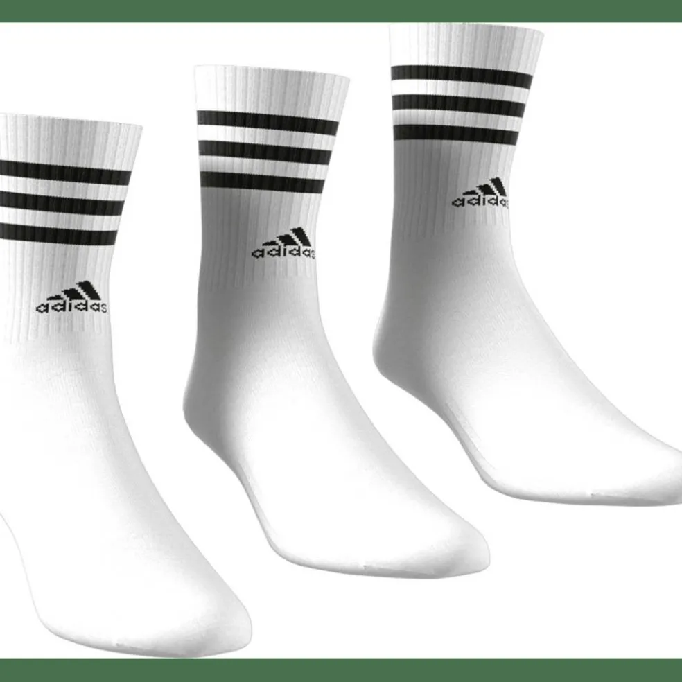 3-Streifen Cushioned Crew 3er-Pack Unisex Socken