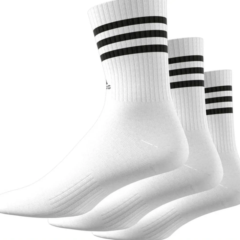 3-Streifen Cushioned Crew 3er-Pack Unisex Socken