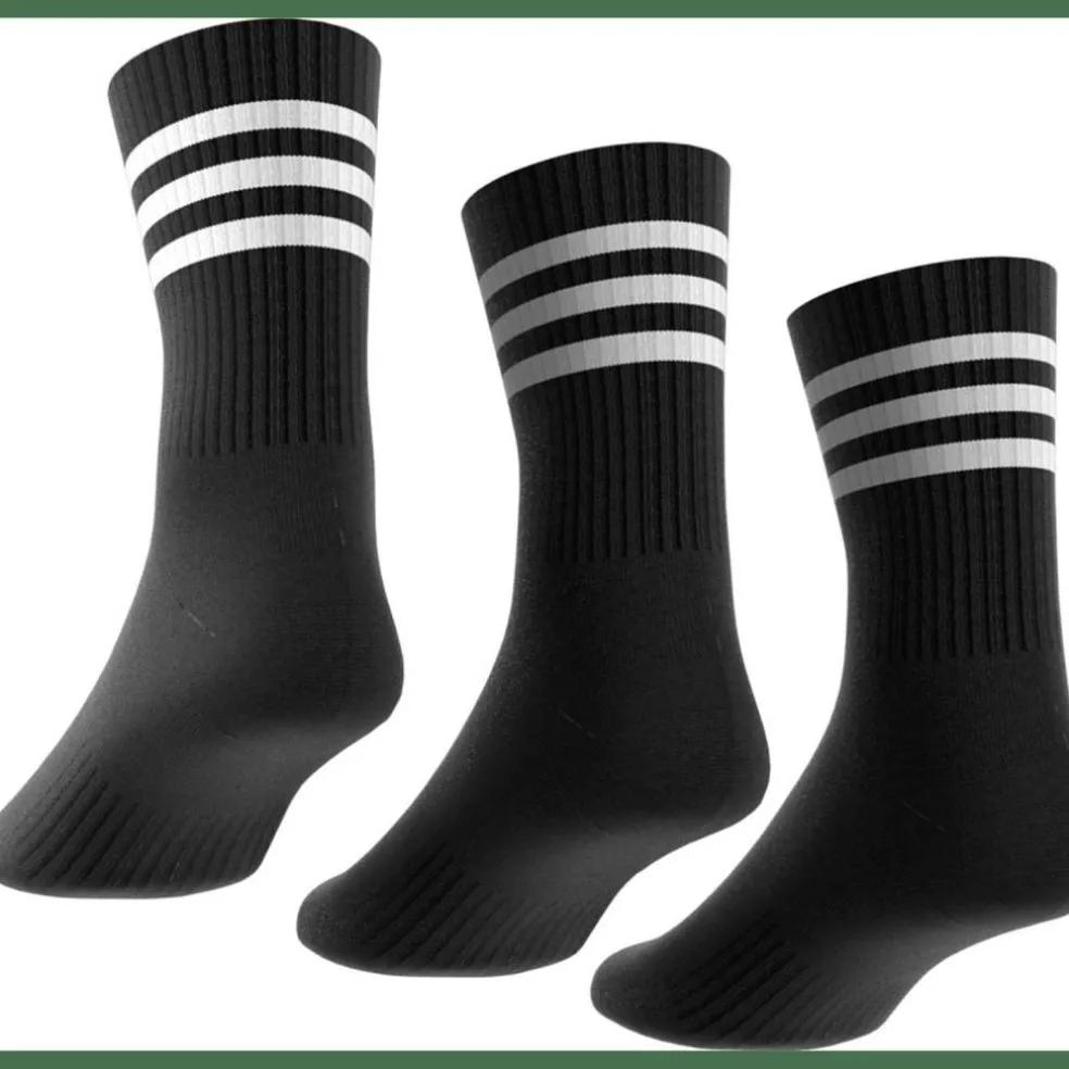 3-Streifen Cushioned Crew 3er-Pack Unisex Socken