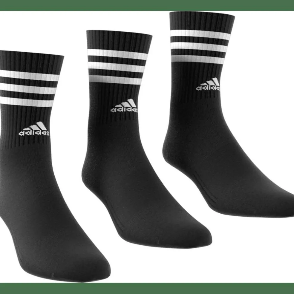 3-Streifen Cushioned Crew 3er-Pack Unisex Socken