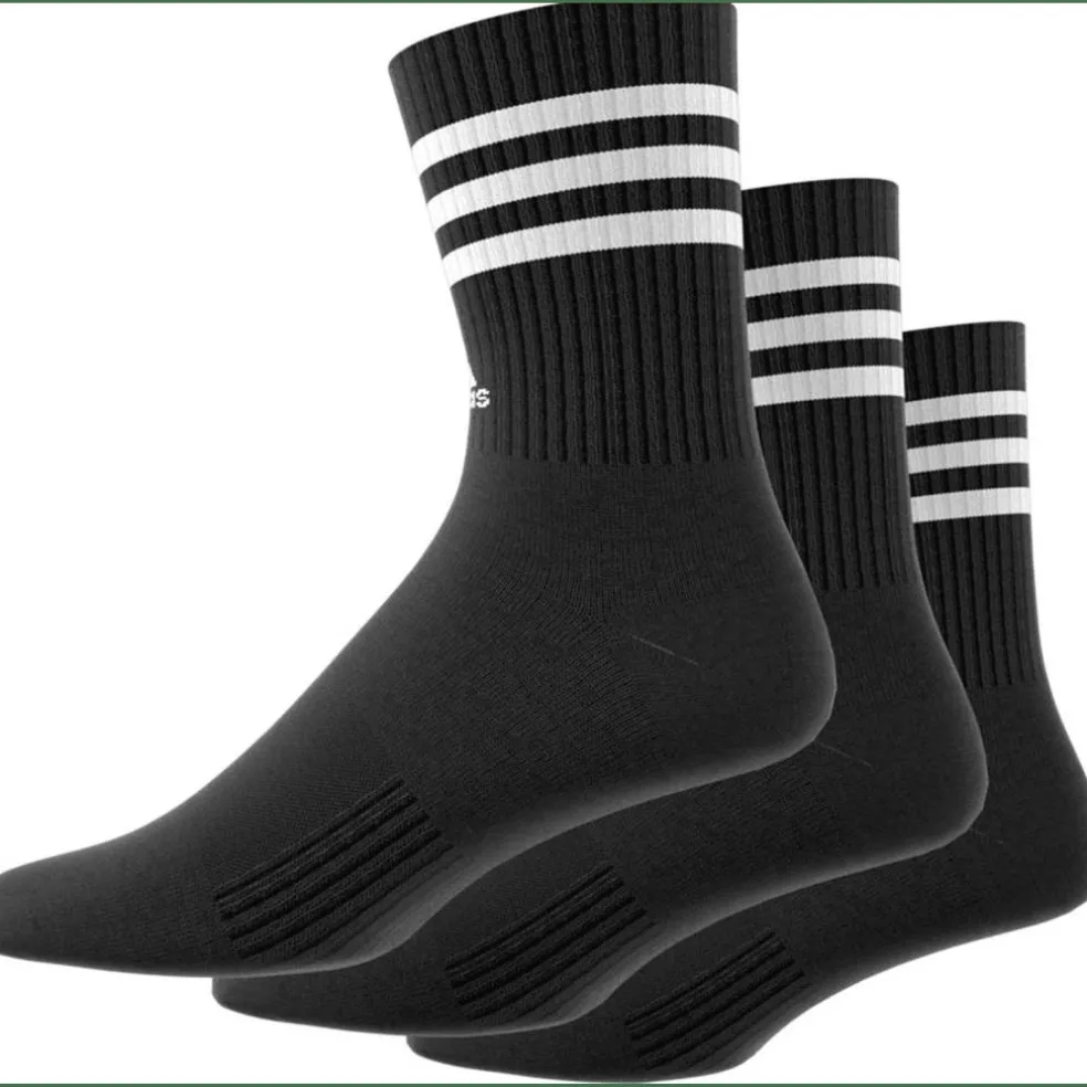 3-Streifen Cushioned Crew 3er-Pack Unisex Socken