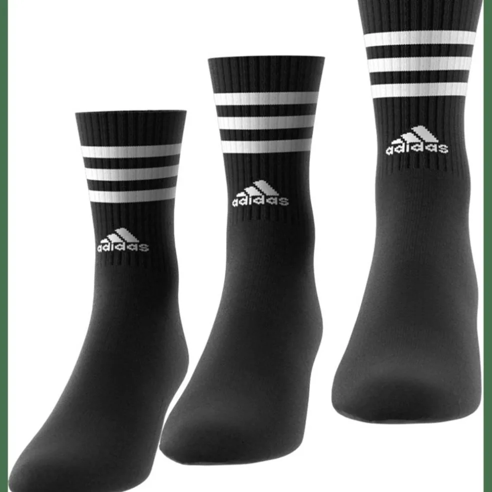 3-Streifen Cushioned Crew 3er-Pack Unisex Socken