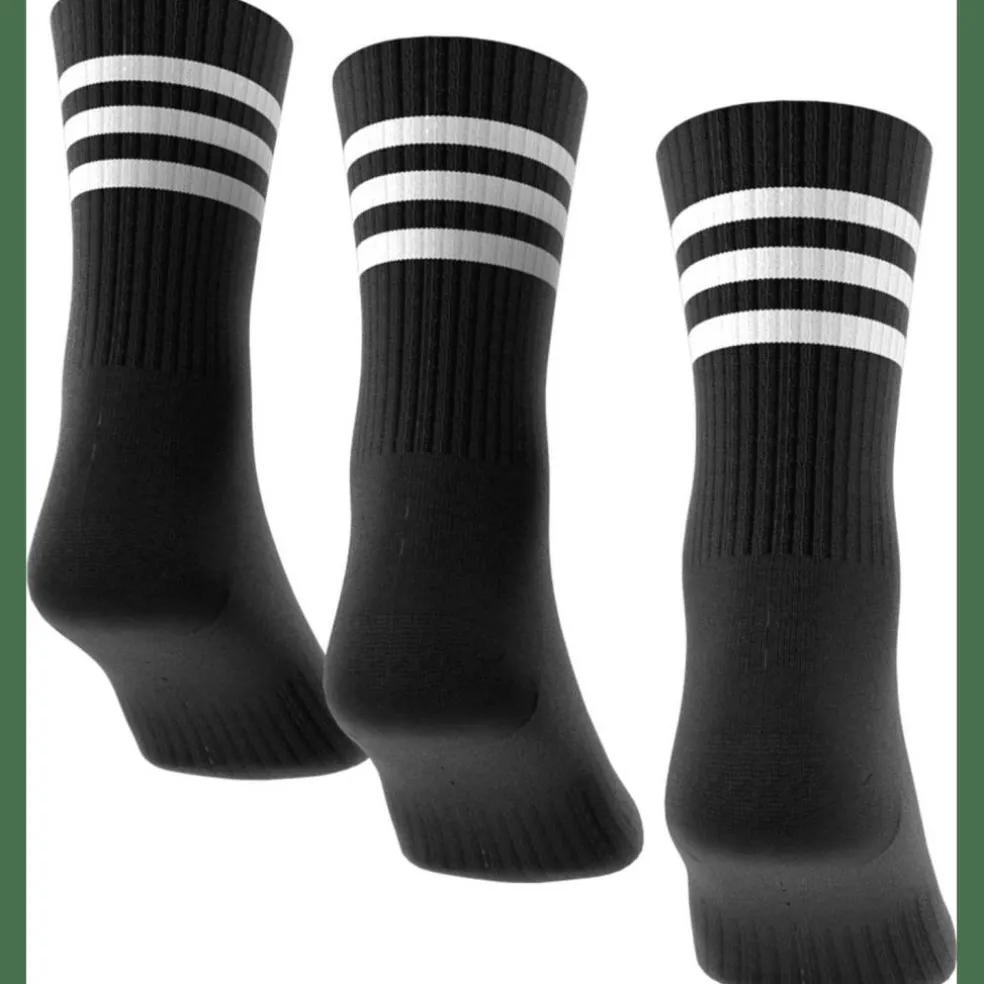 3-Streifen Cushioned Crew 3er-Pack Unisex Socken