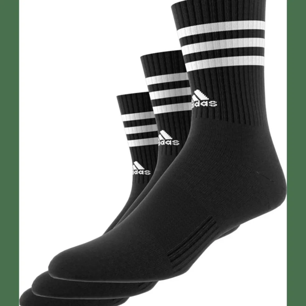 3-Streifen Cushioned Crew 3er-Pack Unisex Socken
