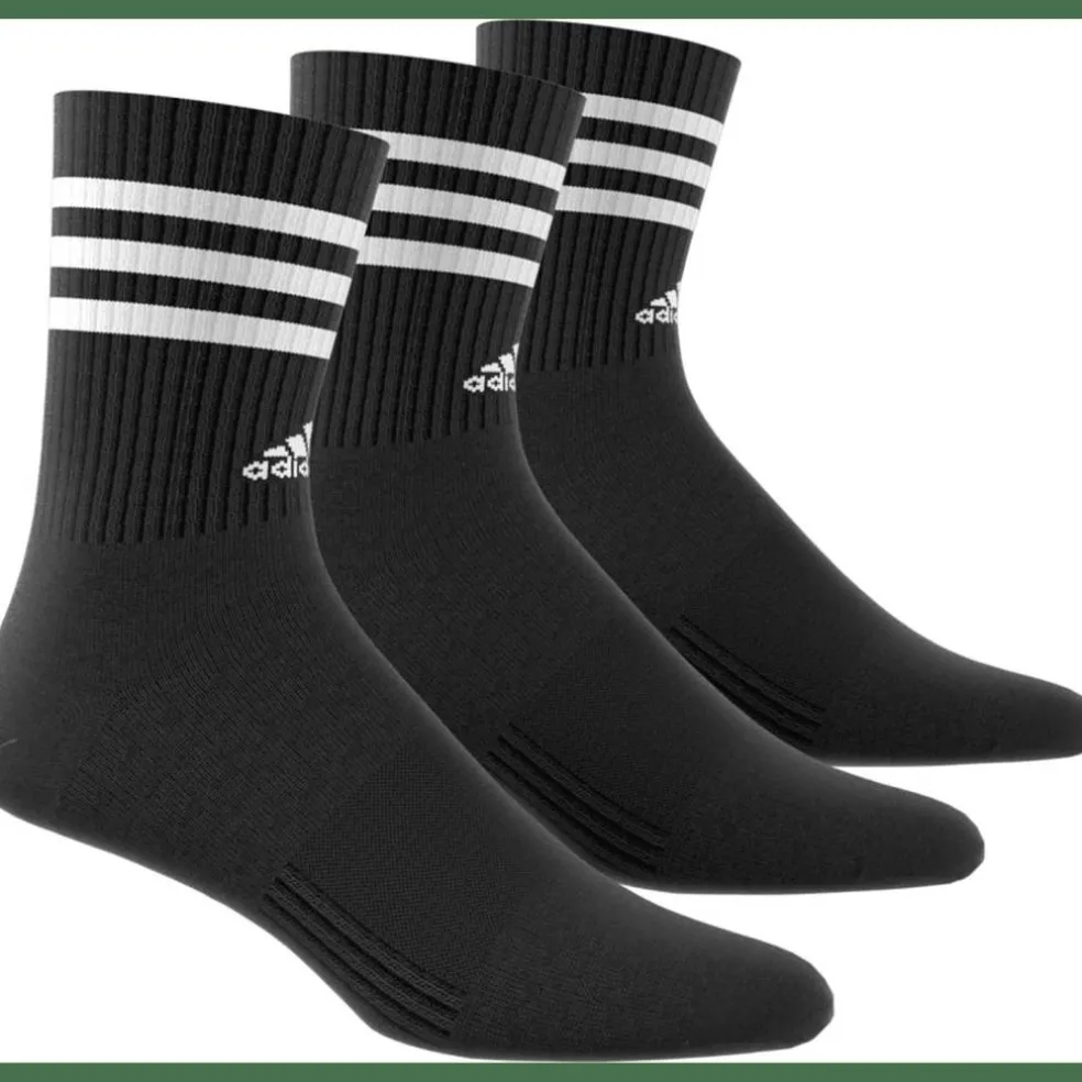 3-Streifen Cushioned Crew 3er-Pack Unisex Socken