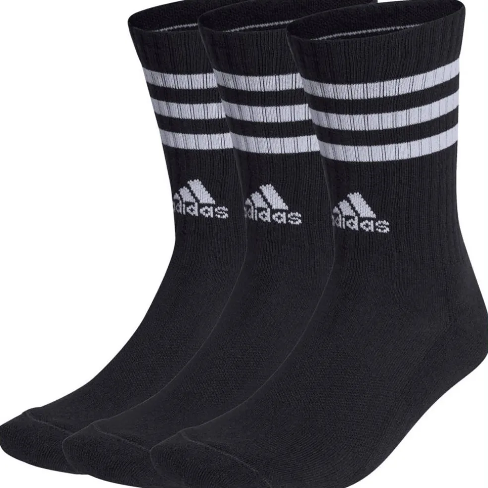 3-Streifen Cushioned Crew 3er-Pack Unisex Socken