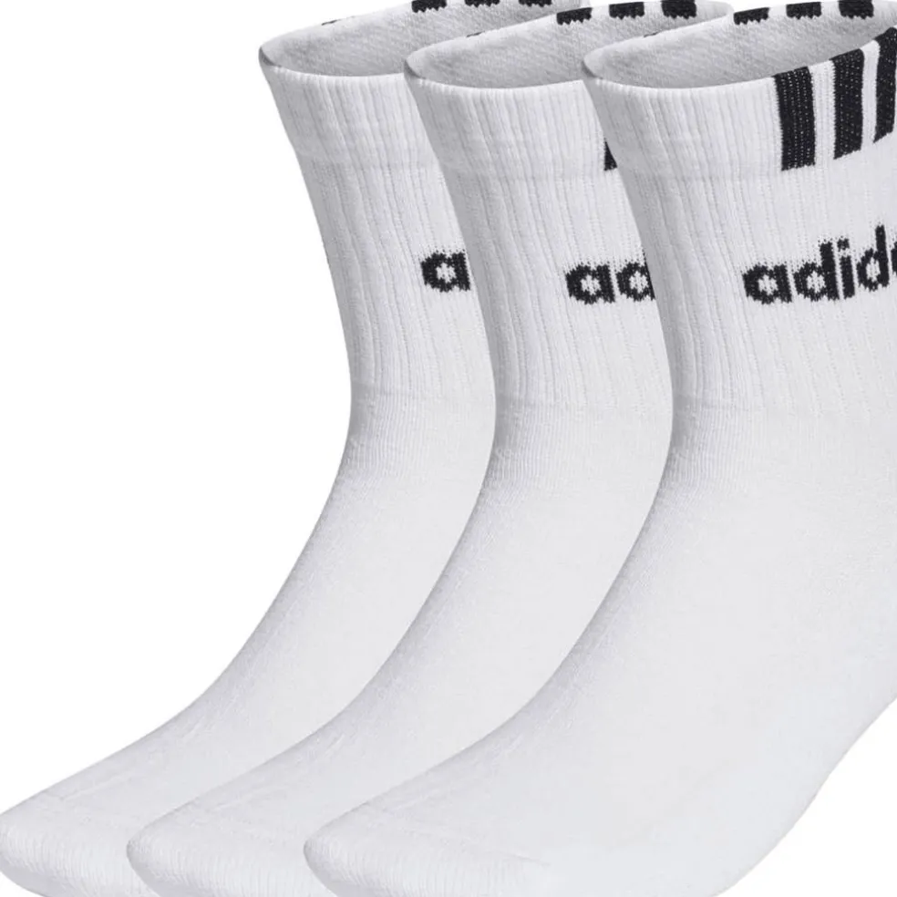 3-Streifen Linear Half-Crew Cushioned 3er-Pack Kinder Socken